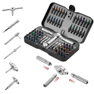 66-In-1 Ratchet Screwdriver Set, Including 62 Magnetic Bits, Portable Screwdriver Set, Multi-Function Handle Screwdriver Set with Magnetizer,  High Quality Hardware, Suitable for Watches, Glasses, Mobile Phones, Computers And Other Precision Equipment.