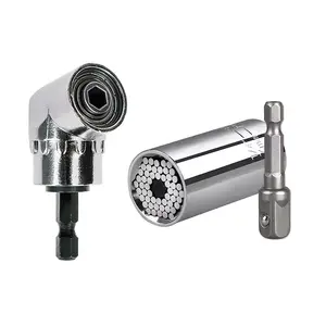 Universal Multifunctional Ratchet Wrench Tool, 105 Degree Batch Head Corner Cutter, Magic Sleeve 50 * 9.3mm Sleeve Extension Rod