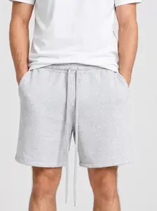 Light Gray Men's Baggy Sweat Shorts Cotton Fleece Athletic Shorts Pro Workout Gym Lounge Shorts for Mens with Pockets