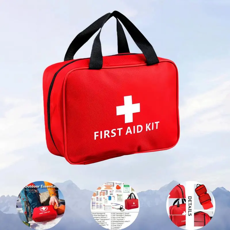 330 Piece First Aid Kit, Premium Waterproof Compact Trauma Medical Kits for Any Emergencies, Ideal for Home, Office, Car, Travel, Outdoor, Camping, Hiking, Boating,Gift for Families