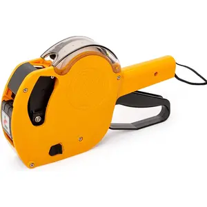 Motex MX-5500NEW Price Tag Gun, 1 Line 8 Digits – Pre-Loaded 1,000 White Labels & Ink, Extra Ink Refill – Easy Label Maker for Retail, Grocery, Garage Sale, Inventory – Yellow