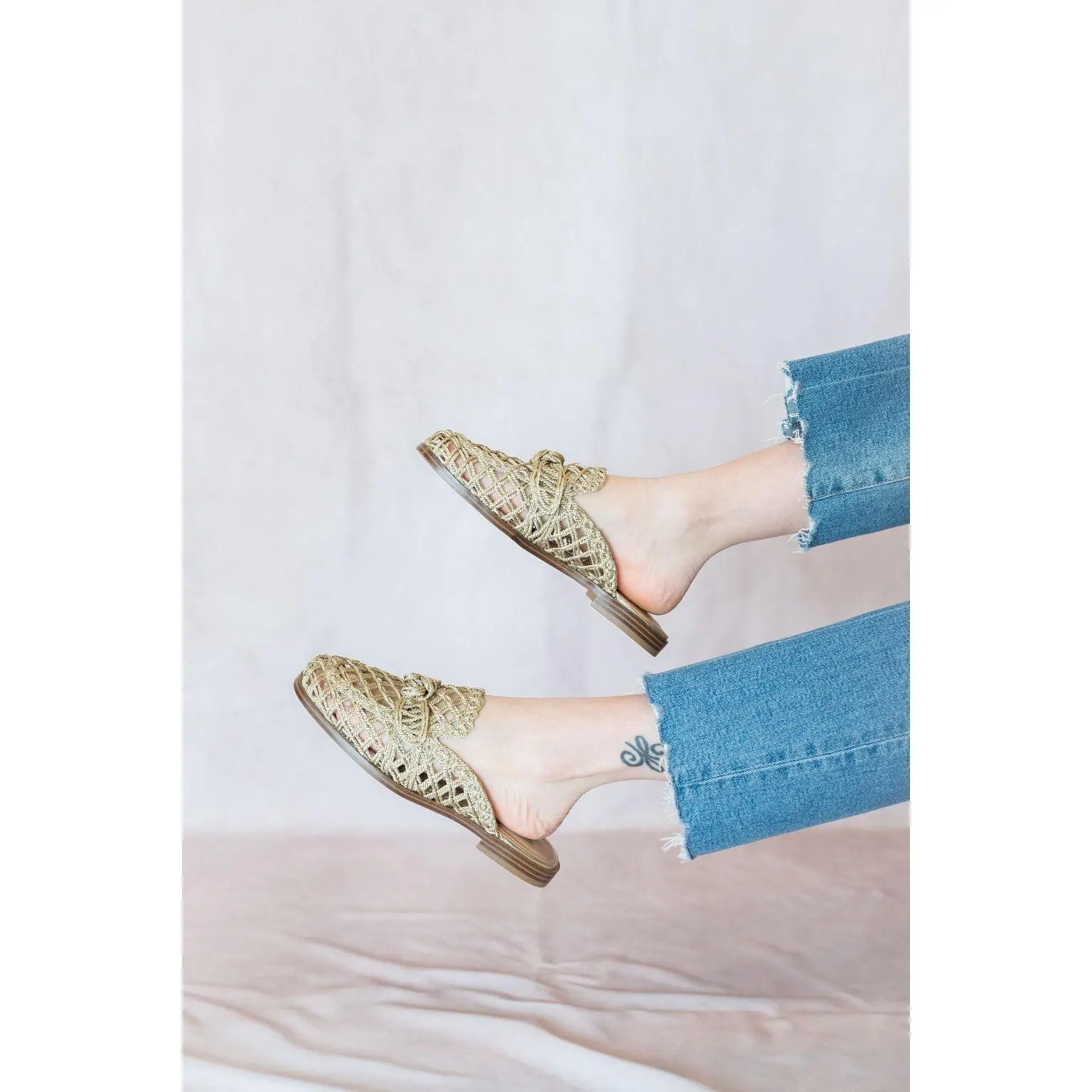 layce raffia mule