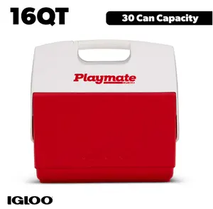 Igloo 16 QT Playmate Elite Ice Chest Cooler,30 Can Capacity, Red