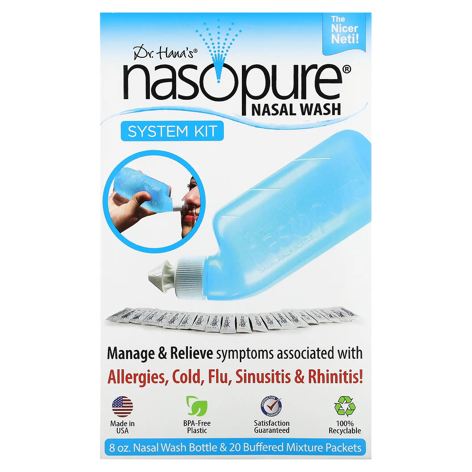 Nasopure Nasal Wash System Kit, 21 Piece Kit | HSA/FSA Eligible