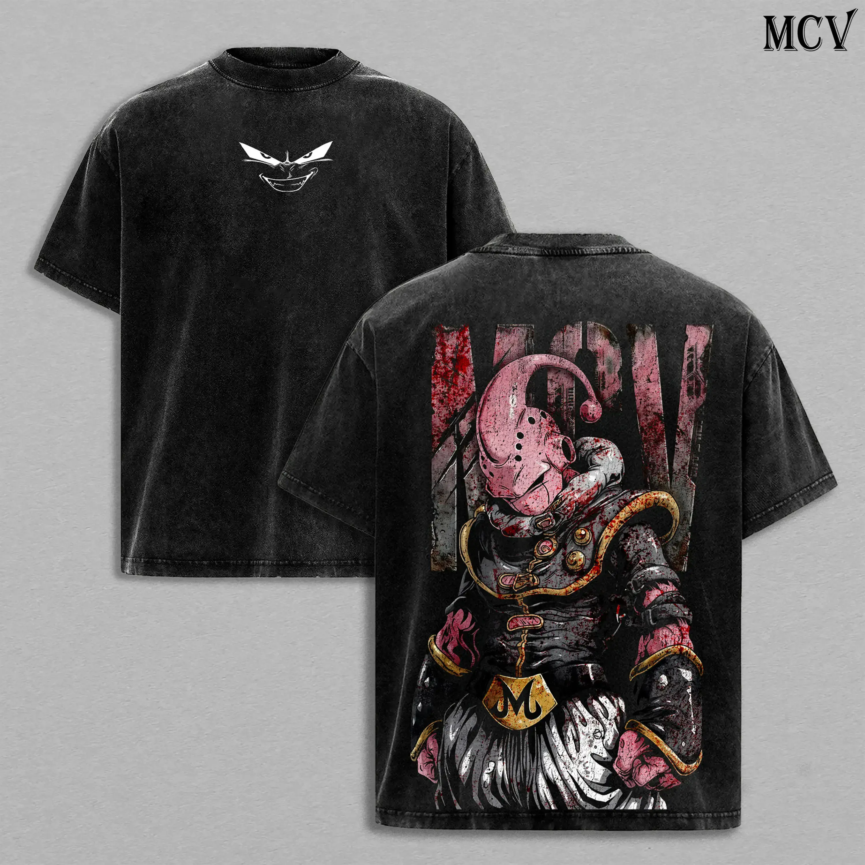 Piccolo DBZ Vintage Washed Oversized Anime Graphic Tee | Namekian Warrior Streetwear 90s Casual Short Sleeve Cotton T-Shirt for Men & Women, Inferno Rage Gift for Dragon Ball Fans, Unisex Aesthetic Top for Daily Wear, Gym Workout & Street Fashion Styles