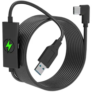 Design 16FT Link  for Quest 3S/3, Quest 2, Quest Pro, with Separate  Port for Uninterrupted Power, USB 3.0 Type A to C  for VR Headset Accessories and Gaming PC