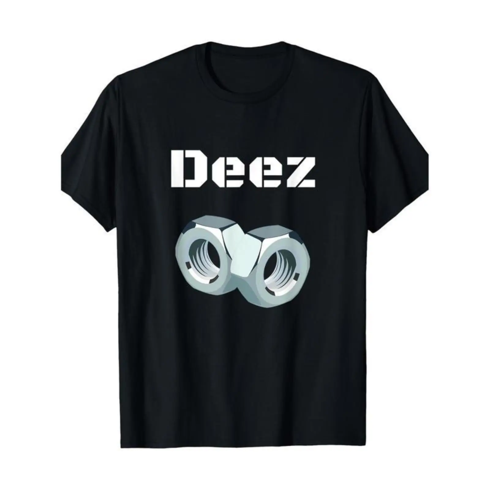 Ootd T Shirt 100% Cotton Funny "Deez Nuts" Graphic T-Shirt, Casual Crew Neck Short Sleeve Tee with Geometric Design