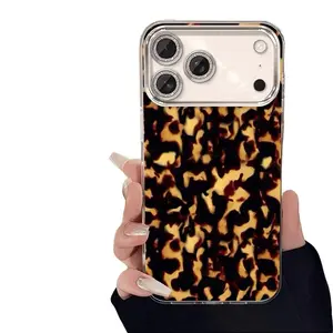Tortoiseshell Leopard TPU Phone Case, Shockproof Fit for iPhone 11 12 13 14 15 16 17 Pro Max/Plus/Air