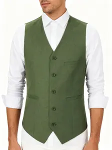 Men's Slim-Fit Formal Sleeveless Vest | Suitable for Business Attire, Wedding Events & Professional Occasions