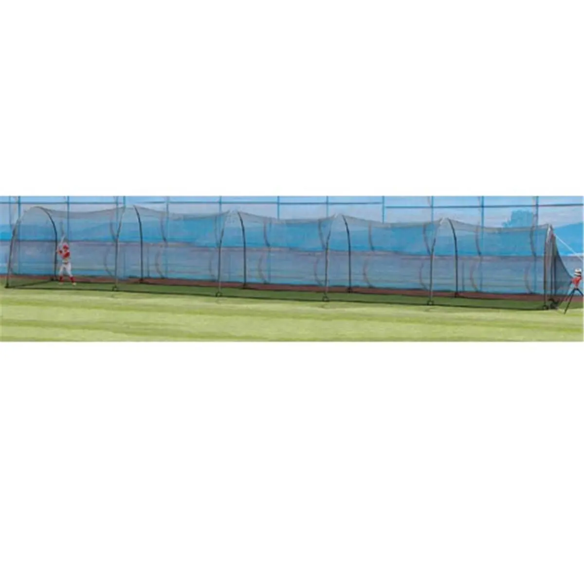 212 MAIN Outdoor Home Batting Cage, 60x12x60 Ft Steel Frame, 30 Xtender, 2X Heater Xtender, Rectangular Shape, Easy Assembly, Flexible Rods
