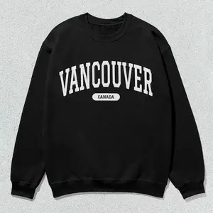 Vancouver Sweatshirt Canada Collegiate Crewneck Sweater Unisex