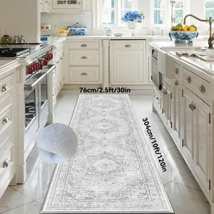Vintage Boho Hallway Runner Decorative Area Rug, 1 Count Traditional Pattern Printing Non-slip Laundry Room Mat, Soft Non Shedding Washable Bed Rug, Boho Rugs, Boho Style Rug, Bohemian Area Rug