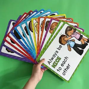 Classroom Rules Posters Set, Perfect for Preschool Home Middle High School Decorations (8x10 Inches), Educational Learning Tools