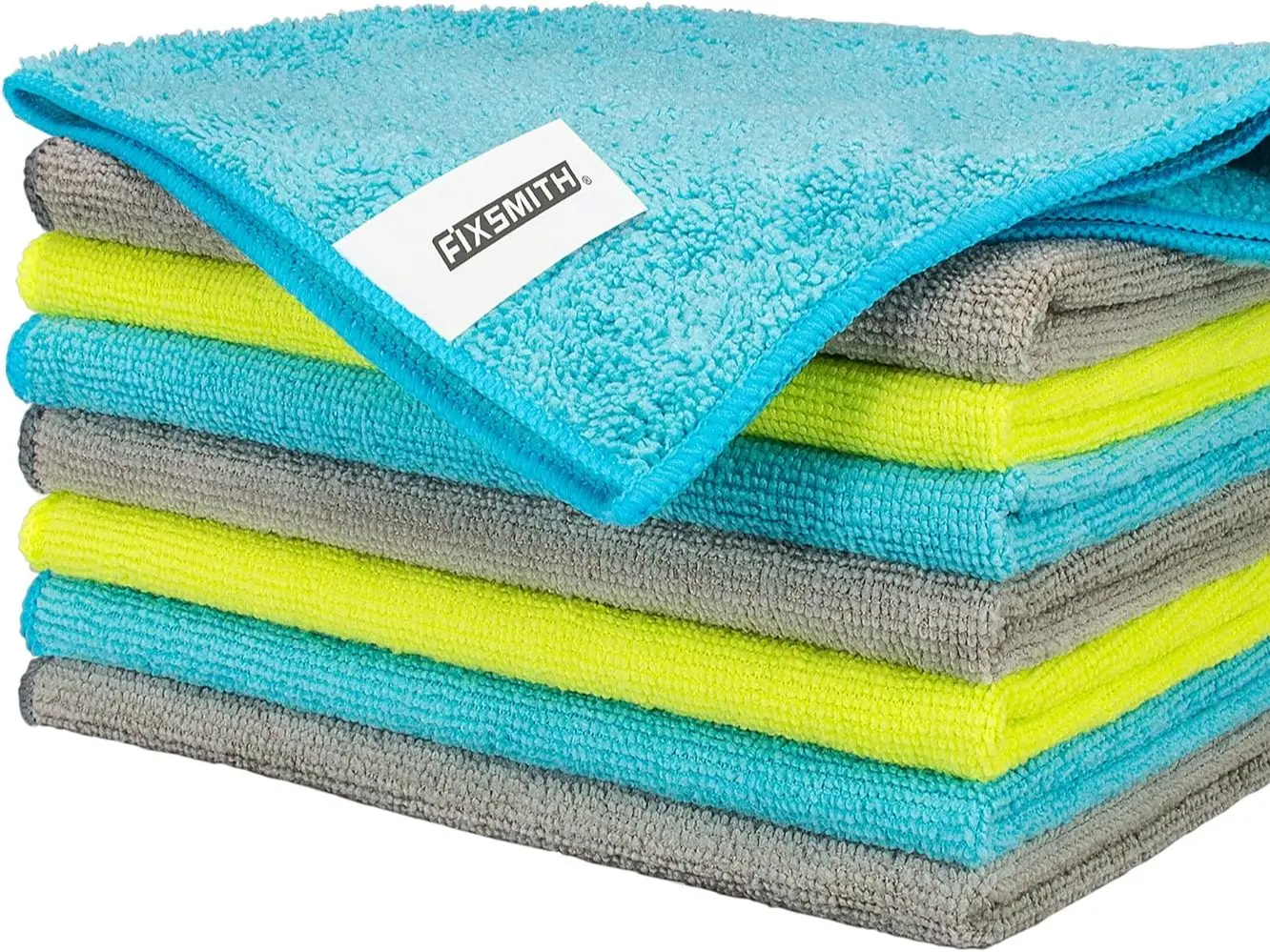 Microfiber Cleaning Cloth - Pack of 8, Size 12 x 16 in, Multi-Functional, Highly Absorbent, Lint-Free, Streak-Free for Car Kitchen & Home