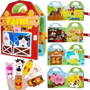 3D Story Cloth Book, Preschool Busy Book for Early Education, Enhances Fine Motor Skills, Educational Felt Learning Toy for Toddlers, Perfect Gift & Travel Companion