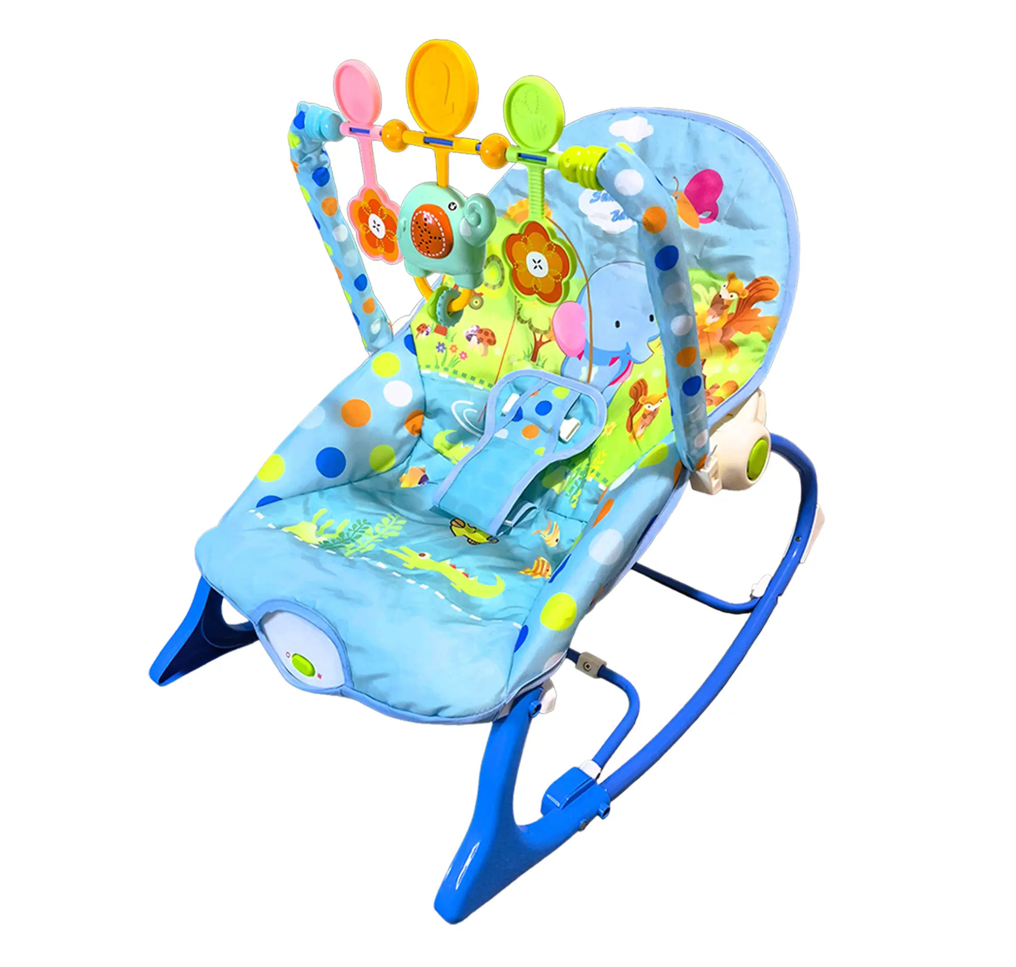 Paaqq Baby Multi Use Rocking and Vibrating Soothing Sensory Musical Elephant Adjustable Seat