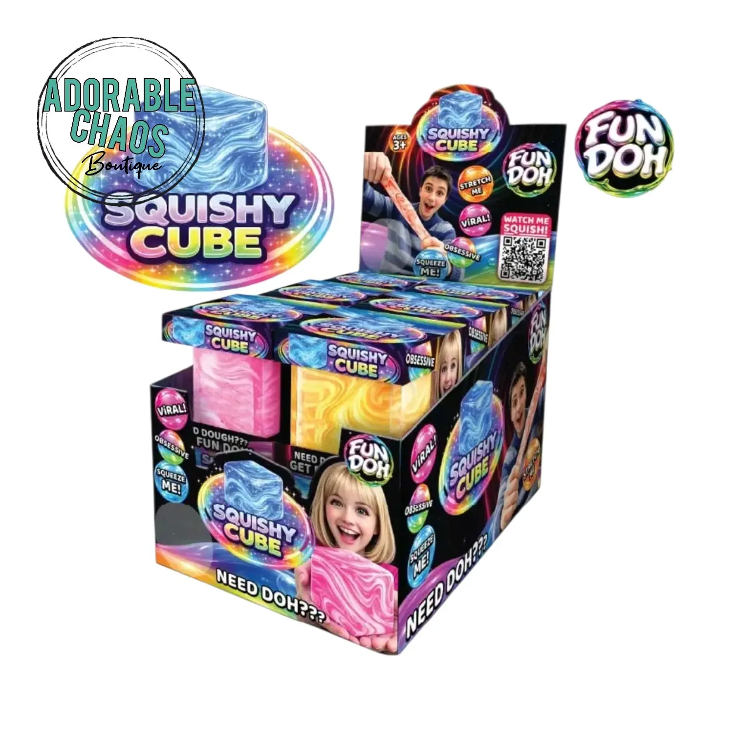 Fun Doh Swirl Squishy Cubes
