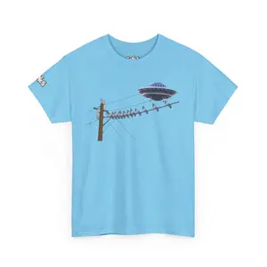 UFO Vintage Unisex Tee - Quirky Cotton Shirt, Space Lover Gift, Fun Graphic T-Shirt, Unique Casual Wear, Alien Enthusiast Apparel