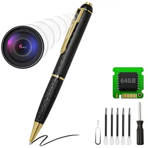 1080P HD Body Camera Pen, 64GB Mini Security Camera Pen for Office Meetings, Indoor/Outdoor Use