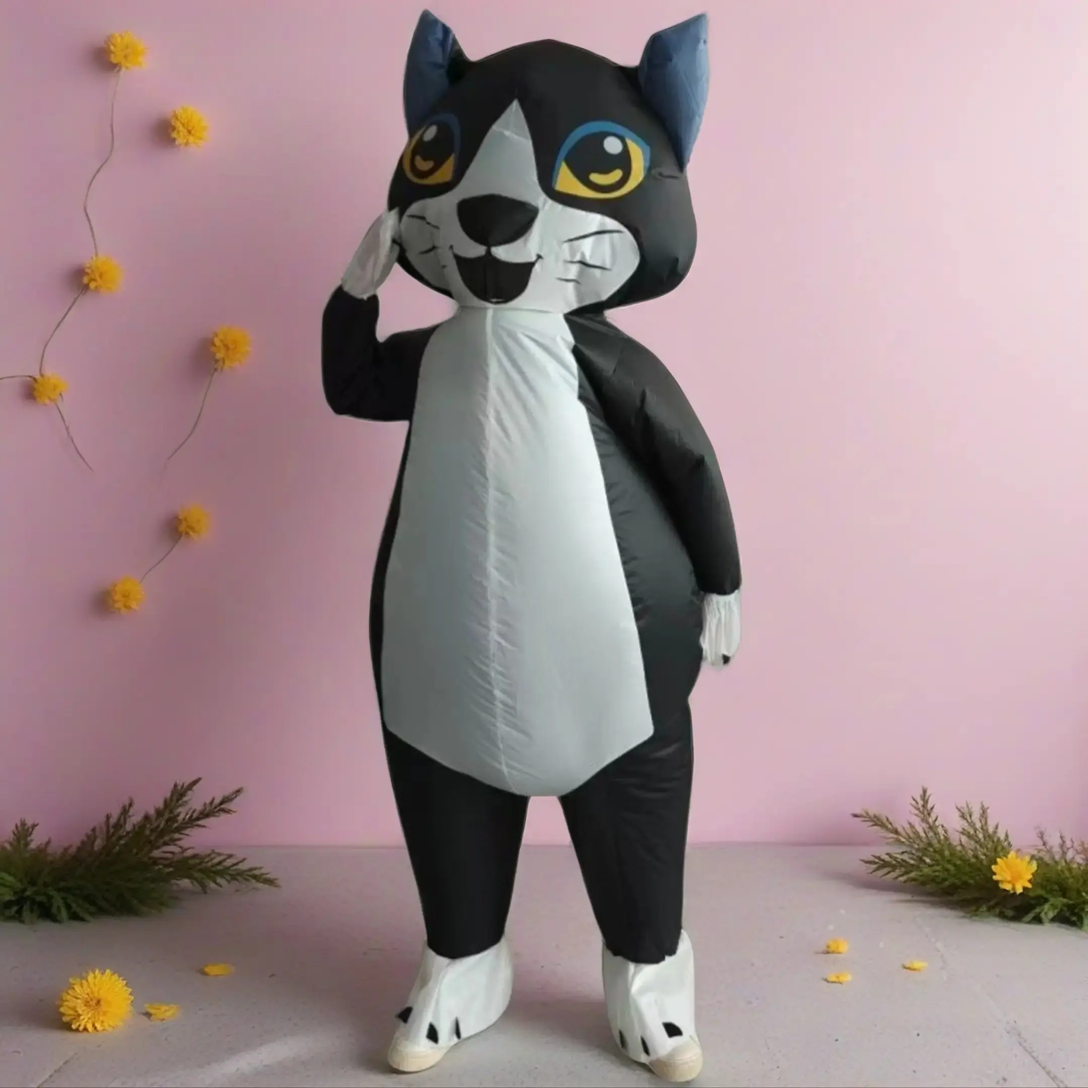 New Funny Cat Inflatable Costume for Adults, Cute Style Dress Up, Cosplay Costume, Perfect for Halloween Christmas Carnival Various Events Holidays