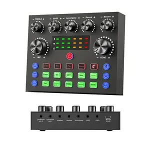 Professional Podcast Equipment Set Bm-800 Microphone Kit, Dj Sound Control Device, Mixer with Audio Converter, Bluetooth-compatible Connection, Audio Interface