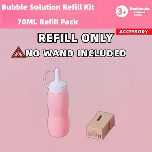 Bubble Solution Refill Pack – 70ML Special Atomized Bubble Liquid for Smoke Bubble Wand, Safe & Easy to Use, Kids Toy Refill (No Bubble Wand Included)
