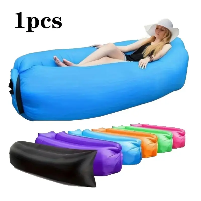 Portable Outdoor Camping Lounger, Inflatable Sofa Bed for Water Beach, Grass & Park, Single-Person Capacity, Foldable Soft Comfort, Air Sofa, Comfy Folding