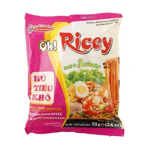 Acecoom Oh! Ricey Vietnamese Rice Noodles - 73g, Authentic Gold Edge Flavor Pho