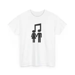 Music Connects People Unisex Heavy Cotton Tee, Music Lover Gift, Musical Shirt, Music Apparel, Concert Tee, Artist Tee