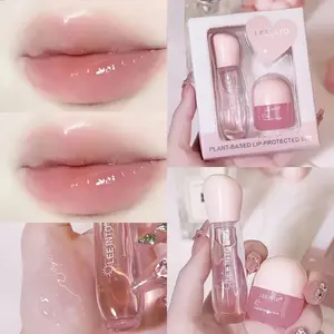 2 Piece Lip Care Set Lip Oil Dewy Lip Glaze Long Lasting Nourishing Moisturiser Light Fade Lines Daily Use Evening Care Primer Phyto Based Protection Lip Plumper