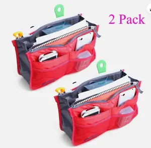 2-Pack Large Handbag Purse Liner Organizer, Portable Solution Tidy Travel Insert Bags