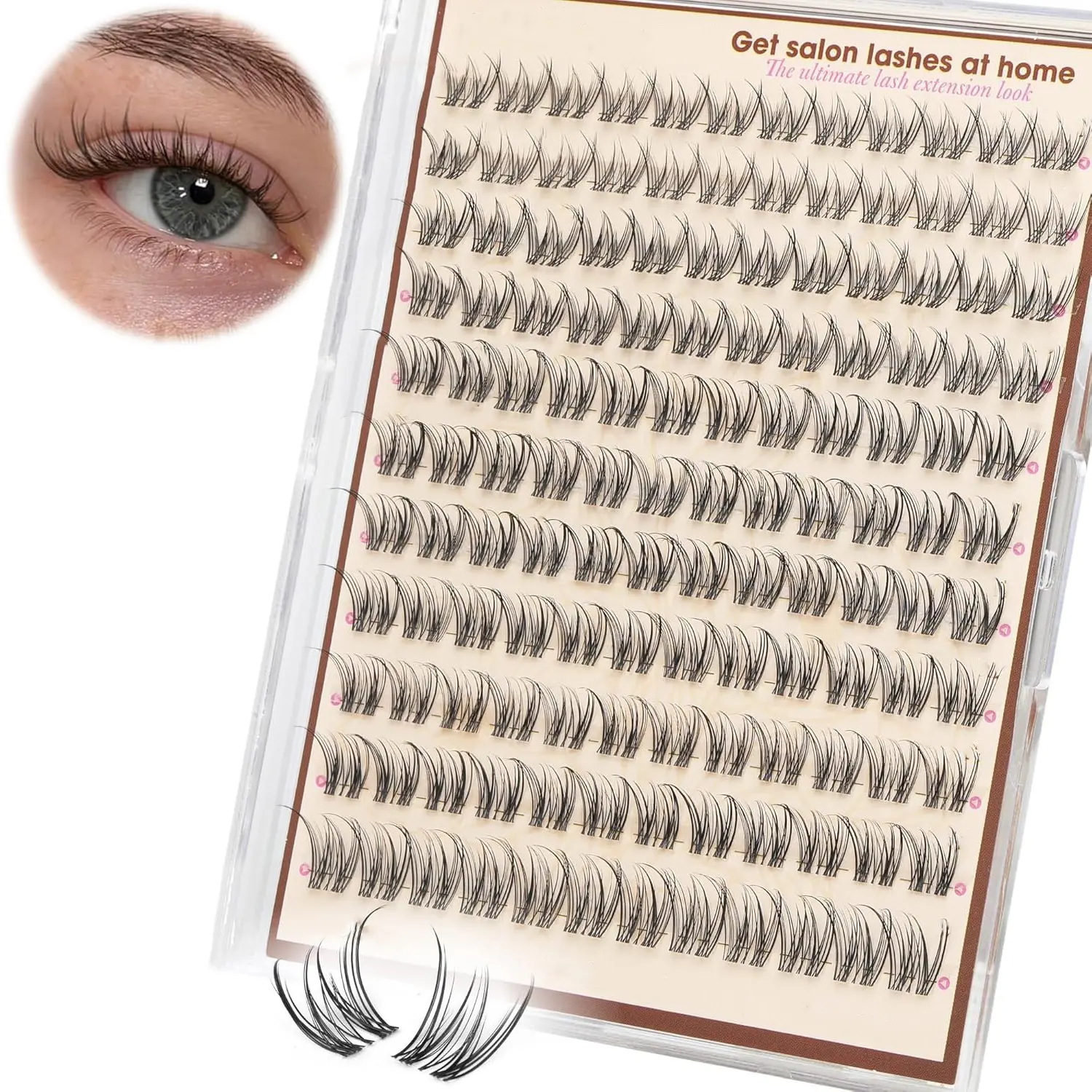 Natural False Eyelashes, Fine Short Lash Extensions 8-14mm, Soft Invisible Strip Lashes, C Curl Design Wet Look, Daily Wear Eyelashes, Soft Wispy Lashes, Fake Lashes, Fashion Eyelashes