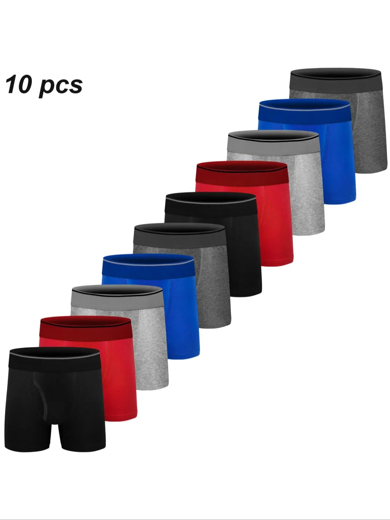 Boys' Plain / Cartoon / All Over Print Cotton Boxer Brief with Fly, Breathable Comfy Underwear for Daily Wear, Youth Underwear, Kids Underwear for All