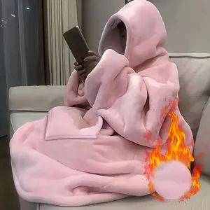 1 ultra-soft, reversible snowflake-patterned hooded blanket, Cozy throw blanket, with a kangaroo pocket, a comfortable, wearable, cozy top that can be machine washed. Perfect for New Year’s gifts, TV nights, and outdoor activities