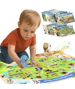 1VSALL Point-and-Read Learning Device Dialogue Educational Toy Flashcard Set, includes interactive learning stickers and an interactive voice teaching method