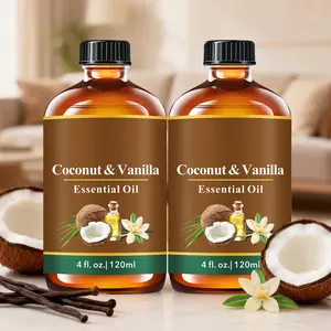 Coconut Vanilla Essential Oil | Sweet & Creamy Romantic Fragrances Oil For Diffusers, Humidifiers & Candle Making | Long-Lasting Home Fragrance | 120ml/ 4oz