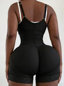 Women's High Stretch Fabric Comfortable Body Shaper, Body Shaping Compression, Tight Fitting Colombian Shapewear, Butt Enhancing Abdomen Smoothing Bodysuit, Adjustable Hook & Eye Closure Tummy Control Jumpsuit