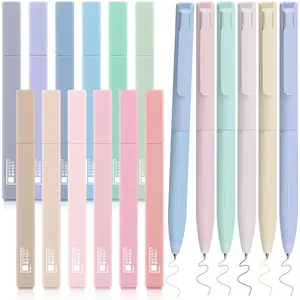 12 Pastel Bible Highlighters and 6 Multicolor Fineliner Pens Set, Cute Aesthetic Assorted Colors Markers for Bible Journaling Notes Office School Study Supplies, Quick Dry,Car Interior Accessories Writing Tool Kit