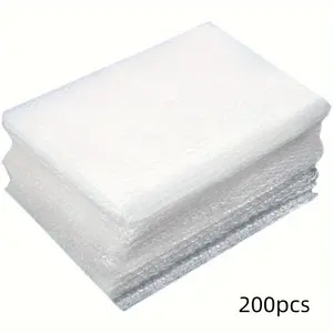200pcs 8x10cm Bubble Wrap Bags Transparent Thickened Shockproof Packaging Supplies, Durable Shipping Protection Material