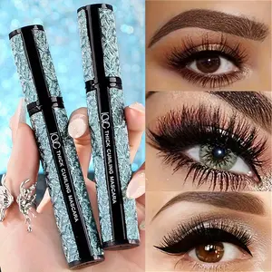 Luxury Black Mascara Waterproof Long Lasting Makeup Mascara 4D Fiber Formula Lengthening Thickening Eyelashes Smudge Proof Clump-Free Cosmetic