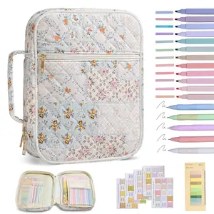 Women’s Bible Cover/Case — Large Bible Cover with Durable Handle, Quilted Bible Carrying Case for Girls, Bible Study Supplies & Accessories (Floral Splice, Floral Splice)