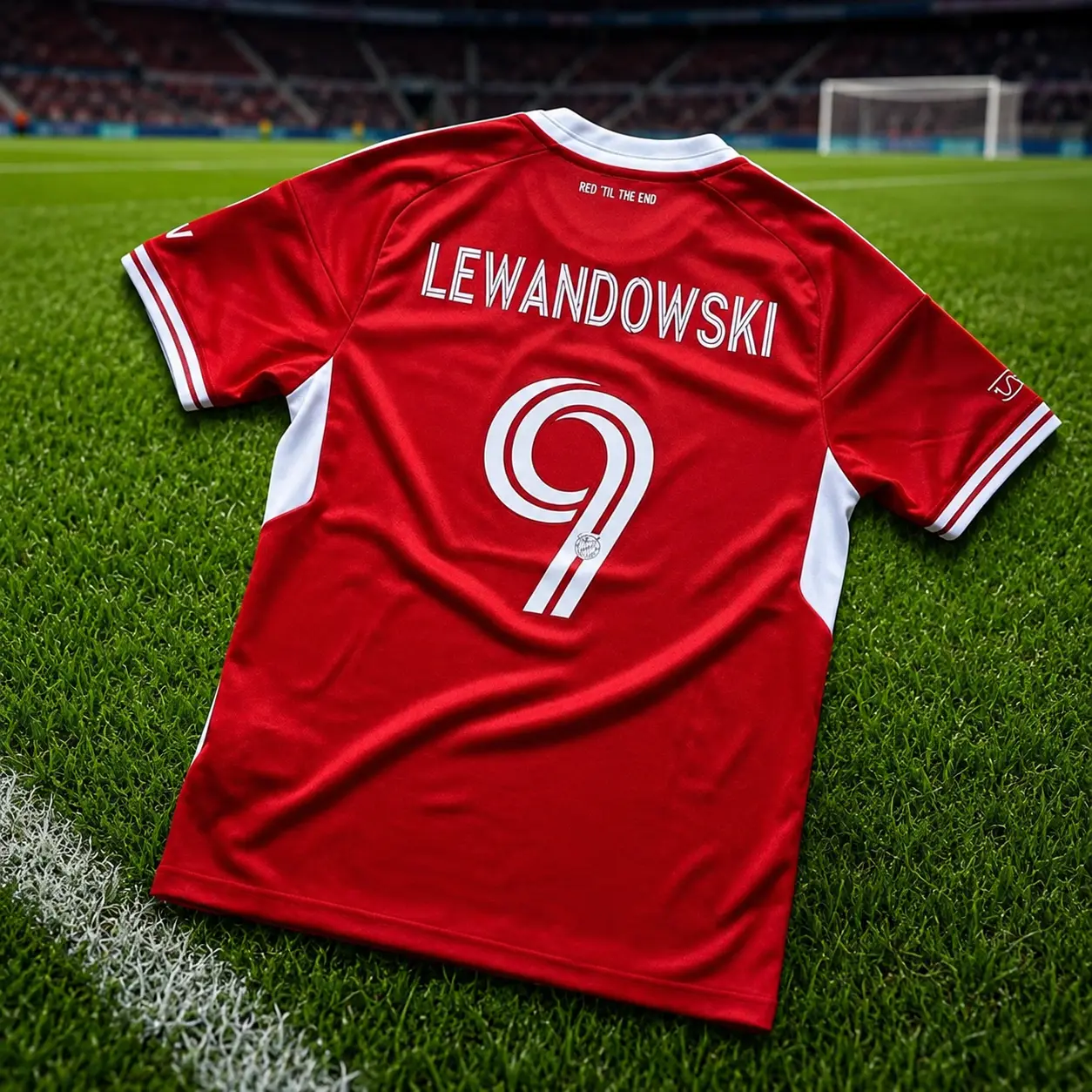 Lewandowski#9 2627 home jersey, full logo MSL soccer shirt for men and women.