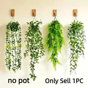 Realistic Artificial Vine Wall Hanging, Lifelike Greenery for Home, Garden & Outdoor Decoration