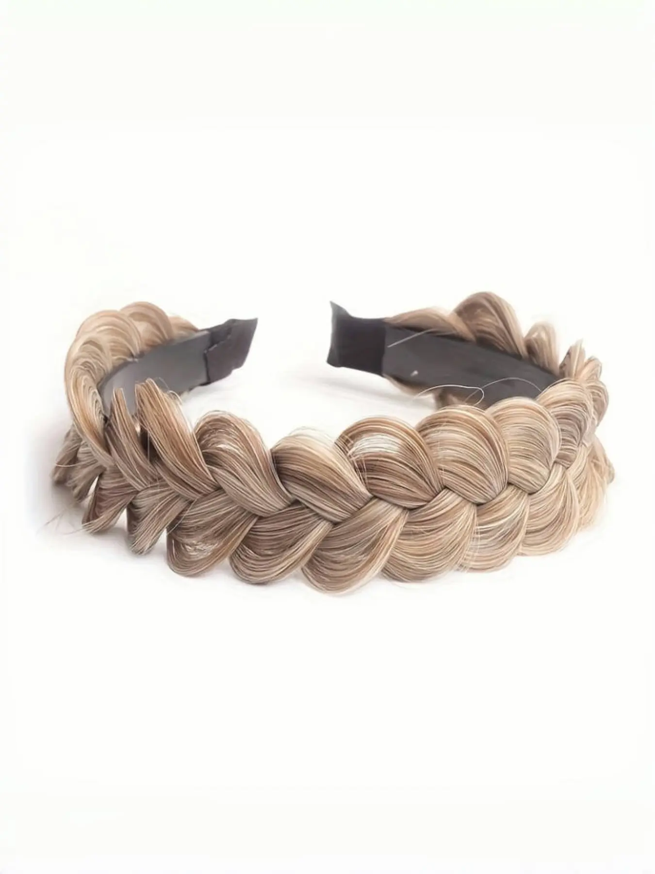 1 piece women's elegant Fried Dough Twists braid wig headband, lifelike hair braid design with anti-skid grip, fashionable hair accessories with combs for daily use