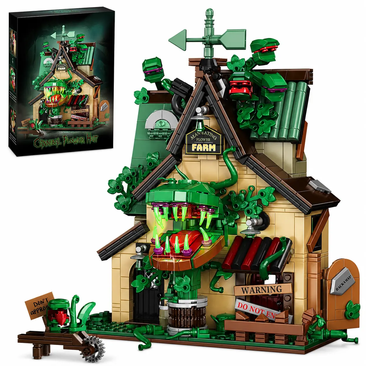 Halloween Haunted House Building Set, Little Shop of Horrors Halloween Decor Gift for Men, Boy,Women