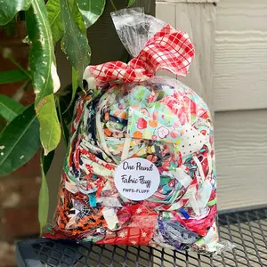 One Pound Bag of Fabric Fluff Trimmings