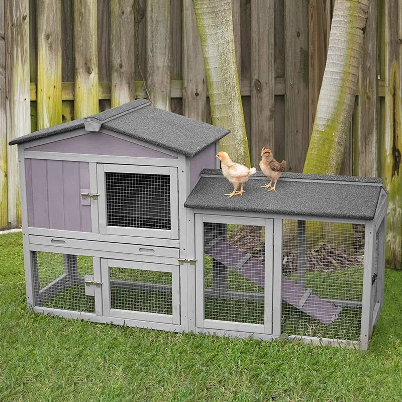 【DealsForYouDays】Aivituvin Chicken Coop Rabbit Hutch | Easy Combine With Second Coop for 1-2 Chicks-AIR02  size: 57" L x 21" W x 33" H