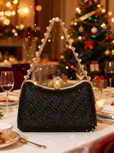 New Rhinestone Box Evening Bag for Women, Sparkling Chain Shoulder Crossbody Bag, Trendy Elegant Ladies' Purse, Perfect Christmas Gift, Embellished Shoulder Bag, Stylish Crossbody