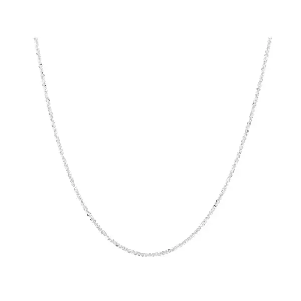 JTV Sterling Silver Criss-Cross Chain Necklace