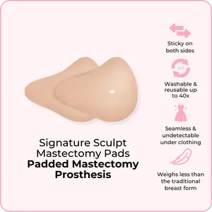 BOOMBA Signature Sculpt Mastectomy Pads, Women's Underwear Bra Accessory for Post-Mastectomy Support